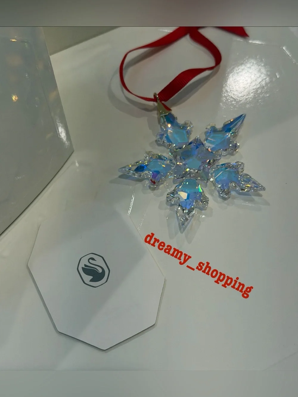 NIB Swarovski Exquisite 2026 Snowflake AB Star 2.6” Crystal Ornament #5764754